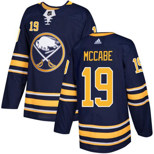 Adidas Sabres #19 Jake McCabe Navy Blue Home Authentic Stitched NHL Jersey